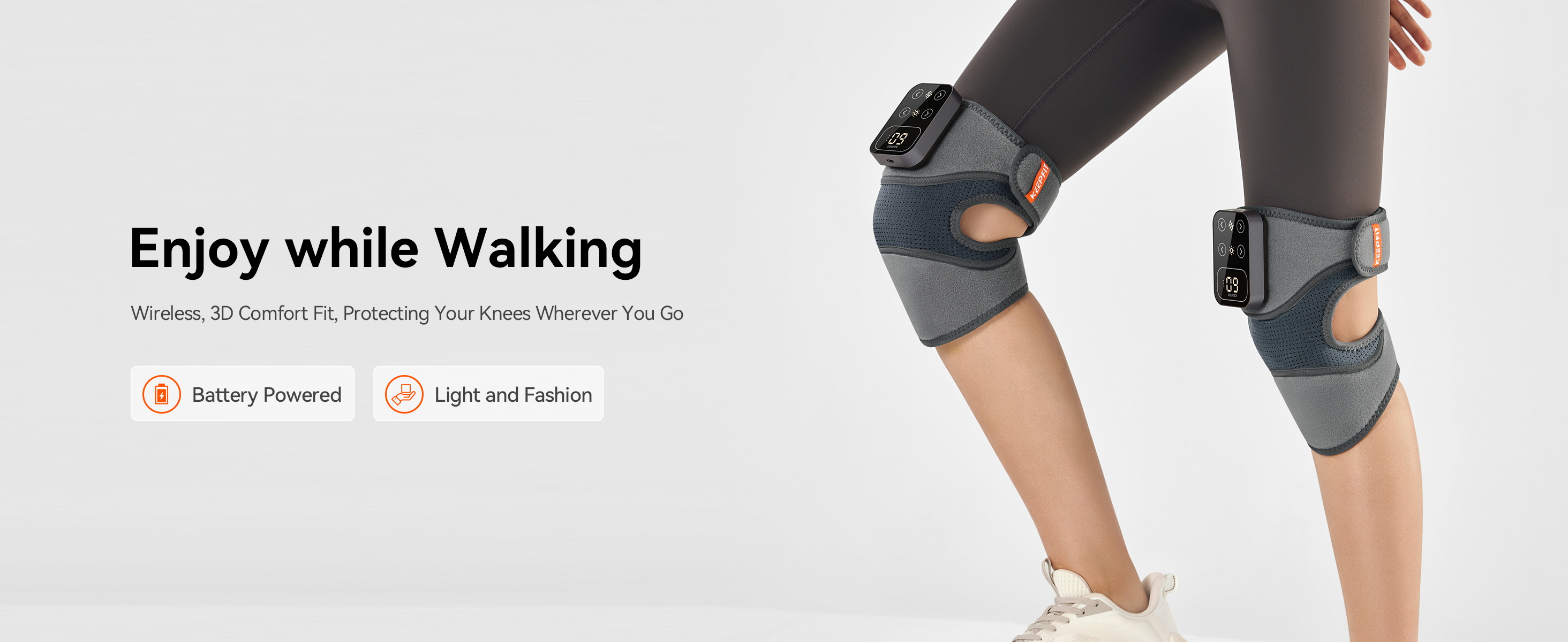 IKEEPFIT knee massager heating area demonstration - View 1